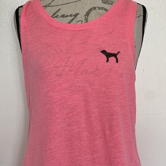 Victoria Secret Pink Blouse Size Small Womens Sleeveless Sequins Animal Y2k - Picture 4 of 12